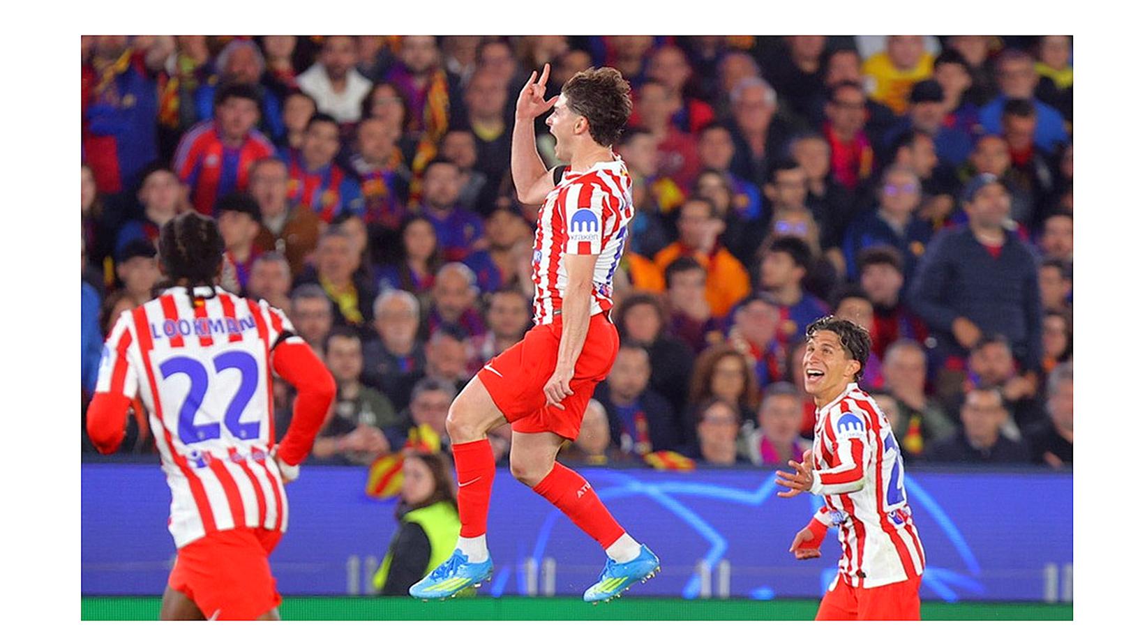 Atlético de Madrid venció 2-0 al Barcelona y sueña con las semifinales de la Champions