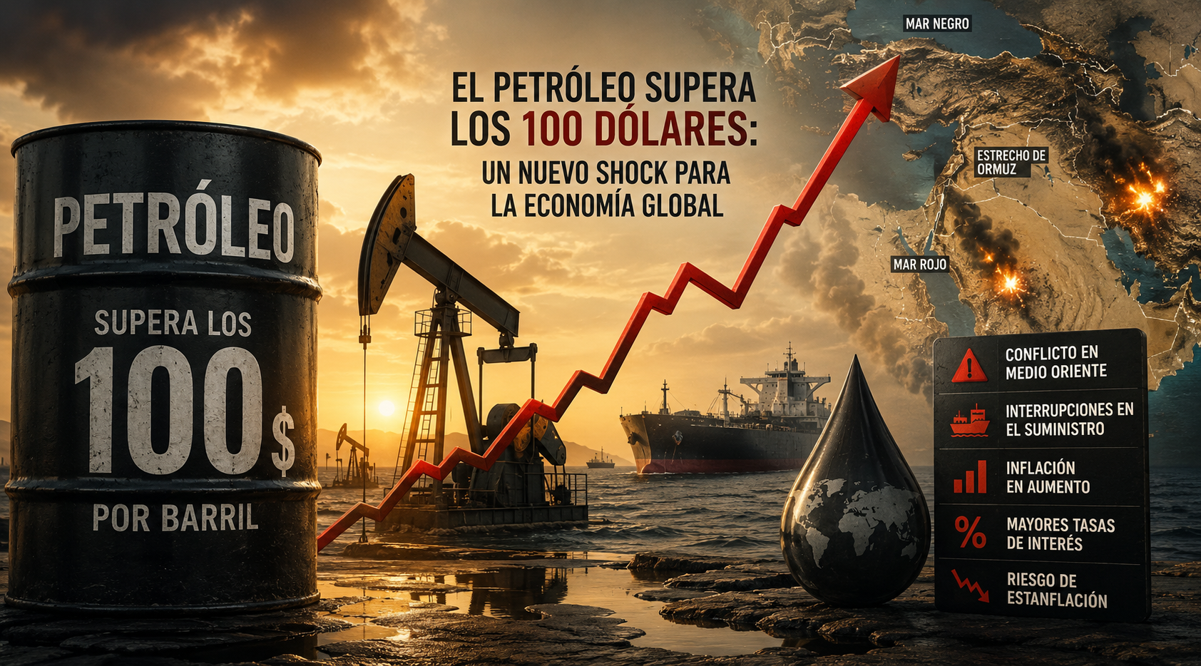 El petróleo supera los 100 dólares